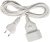 Brennenstuhl Cable alargador de corriente de enchufe Euro (enchufe europeo, para interiores, cable plano de), Blanco, 5 m