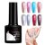 Esmalte De Uñas Gel, 7ml Esmalte De Uñas Magnético Con Efecto Agua, 2 En 1 Con Purpurina Para Manicura En Casa O Salón