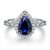 Whoiy 925 Sterling Silber Ringe Antragsringe Träne Tropfen mit Zirkonia als Geschenke für Frauen Freundin Weißgold Gr.60 (19.1)