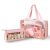 Namenand 2 PCS Neceser de Aseo, Bolsa Transparente Avion, Bolsa de Cosméticos Impermeable con Cremallera, Neceser para Viaje Neceser Hombre Mujer De Aseo Neceser De Viaje Bolsa de Gimnasio – Rosa