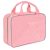 Neceser de viaje para mujer y hombre, gran capacidad, bolsa de baño, bolsa de maquillaje, bolsa de maquillaje, bolsa de cosméticos, organizador transparente con gancho, Rose – Neceser de viaje,
