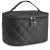 Neceser Mujer Bolsa para Maquillaje Viaje: Bolso de Aseo Bano Impermeable Hombre – Portátil Organizador Maletin Cosmético Brochas Set Estuche Belleza Accesorios Grande Makeup Kit Tote Bag | Negro