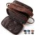 Neceser de Viaje Bolso de Aseo Unisex Neceser de Aseo Impermeable Neceser Maquillaje Grande Bolsa de Maquillaje para Hombres y Mujeres (26,5 x 15 x 16 cm, Marron Oscuro)