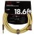 Fender 099-0820-082 Cable de instrumentos de la serie Deluxe, 18.6 ‘, STR / ANG, Tweed
