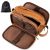 Elviros Neceser Hombre de Viaje, Bolsa de Aseo Grande Impermeable de PU, Neceser Maquillaje Organizador para Mujer Portáti Gran Capacidad Dopp Kit, Marrón, 24 x 15 x 16 cm