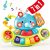hahaland Piano Bebe Juguetes Bebes 3 6 12 Meses, Musical Juguetes Montessori 1 Años Piano de Actividades con Luces y Sonidos, Juguetes Educativo Regalos para Bebes 3 6-12 Meses