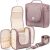 BOACAY Neceser Grande para Mujer y Hombre, Bolsa de Aseo Colgante, Bolso Baño y Viaje, Organizador de Maquillaje, Kit para Cosméticos, Accesorios (X-Large) Coffee with Milk Brown