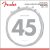 Fender 7250 Bass Strings, Nickel Plated Steel, Long Scale, 7250-5M .045-.125 Gauges, (5)