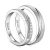 SHEGRACE Par de Anillos de Pareja en Plata de Ley 925 con Grabado Esmerilado y Anillos de Compromiso de Circonio 3A, Ajustables, Regalo para Amantes