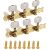 Cuerdas de Guitarra Clásica, 2 Piezas 1:15 Gear Ratio Clavijas de Afinación de Cuerdas de Guitarra Clásica Juego de Afinadores de Cuerdas de Guitarra Clásica con Botón Blanco (diámetro del Eje: 9,8 Mm