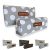 ZUNOVI Estuche Escolar y Organizador de Accesorios pequeños, Impermeable para Adultos, niñas y niños. Pack de 2 Estuches Oxford. Material Escolar. (Gris Lunares Blancos)