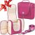 BOACAY Neceser Grande para Mujer y Hombre, Bolsa de Aseo Colgante, Bolso Baño y Viaje, Organizador de Maquillaje, Kit para Cosméticos, Accesorios (X-Large) Cerise Pink