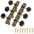 Cabezales de máquina, clavijas de guitarra, 3L 3R Black + Gold Music Machine Fácil de instalar para piezas de repuesto de guitarra clásica